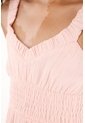 Vestido Rosado Largo Con Elástico En La Cintura Para Niña de Tennis