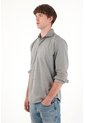 Tennis Camisa Manga Larga Gris De Silueta Ajustada Para Hombre de Tennis