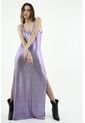 Vestido Morado Efecto Metalizado Para Mujer de Tennis