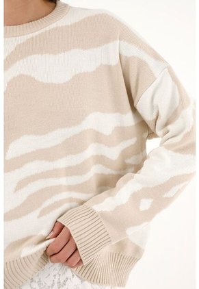 Buzo Oversize De Estampado Animal Print Para Mujer