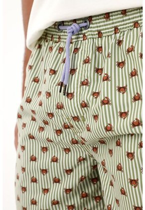 Tennis Pantaloneta De Baño Con Estampado De Cangrejos Para Hombre