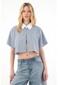 Tennis Camisa Crop Con Estampado A Rayas Para Mujer de Tennis