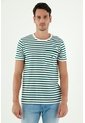 Tennis Camiseta De Rayas Verdes Para Hombre de Tennis