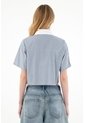 Tennis Camisa Crop Con Estampado A Rayas Para Mujer de Tennis