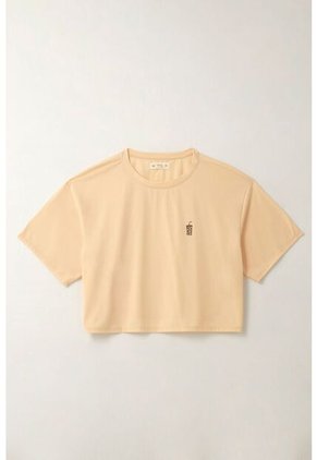 Tennis Camiseta Con Estampado En Punto Corazón Crudo De Silueta Ajustada Para Mujer