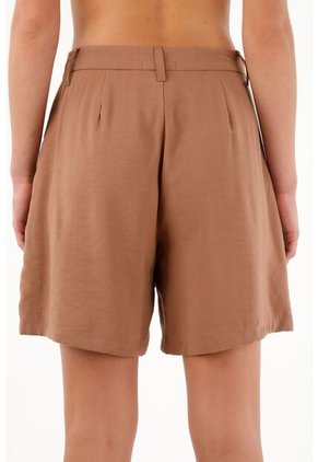 Bermuda Café Larga De Silueta Amplia Para Mujer