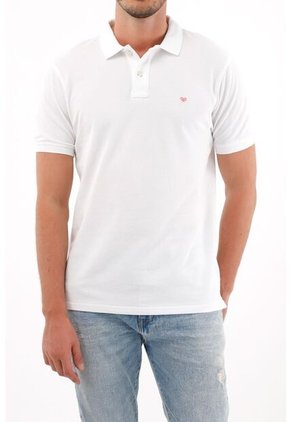 Tennis Polo Blanca Con Raqueta Multicolor Para Hombre