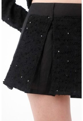 Tennis Falda Short De Tablas Con Lentejuelas Para Mujer