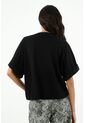 Camiseta Oversize Negra Para Mujer de Tennis