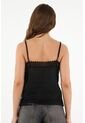 Tennis Camisa Negra Con Encaje Para Mujer de Tennis