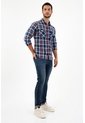 Camisa Tipo Leñadora Azul Para Hombre de Tennis