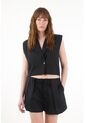 Tennis Short Tiro Alto Con Tablas Negro Para Mujer de Tennis