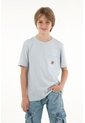 Camiseta Azul Con Bordado Y Bolsillo Para Niño de Tennis