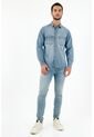 Camisa Azul En Denim Liviano Para Hombre de Tennis
