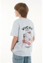 Camiseta Azul Con Bordado Y Bolsillo Para Niño de Tennis