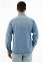 Camisa Azul En Denim Liviano Para Hombre de Tennis