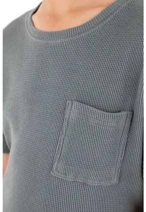 Camiseta Gris En 100% Algodón Para Niño