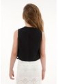 Chaleco Negro Con Tiras Ajustables Para Niña de Tennis