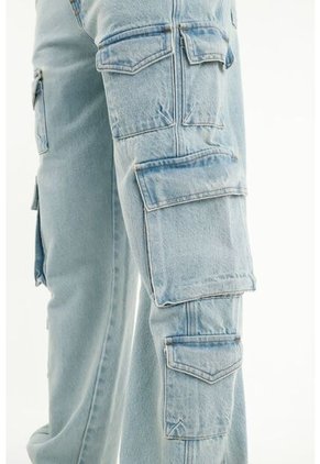 Jean Bota Recta Azul Para Mujer