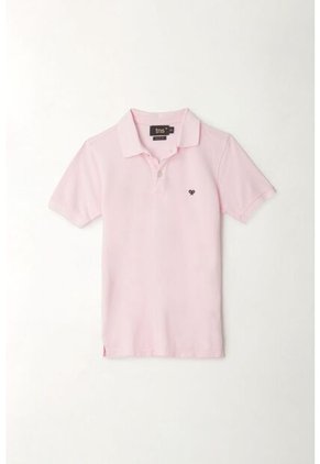 Polo Cuello Tejido Rosada Para Niño