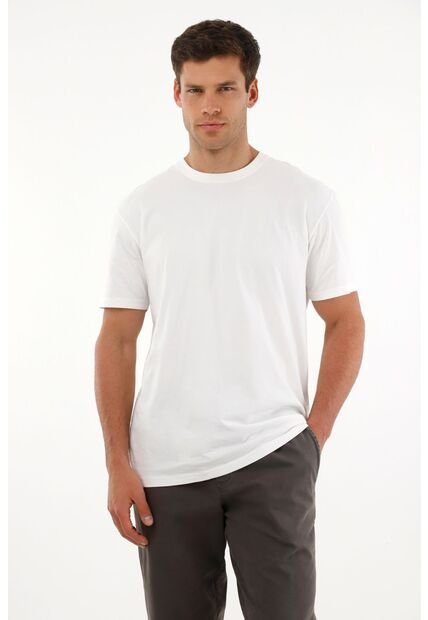 Tennis Camiseta Oversize Manga Corta Crudo Para Hombre