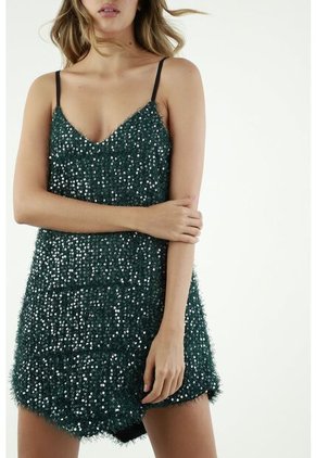 Vestido Verde Corto Para Mujer