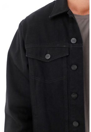 Tennis Chaqueta Negra En Denim Para Hombre