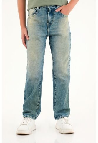 Jean Recto Tono Medio Claro Para Niño Tennis