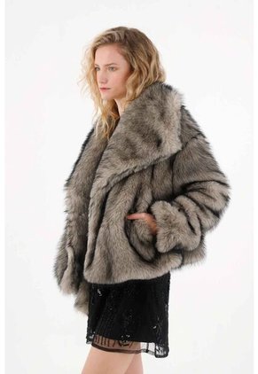 Tennis Abrigo Afelpado Gris Para Mujer