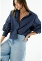 Camisa Con Cuello Camisero Azul Para Mujer de Tennis