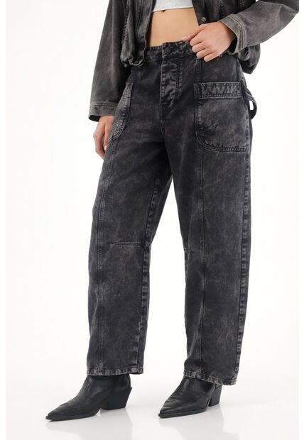 Tennis Jean Horseshoe De Tiro Bajo En Black Denim Para Mujer