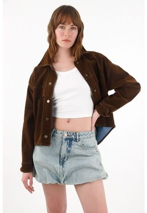 Tennis Falda Corta En Denim Tipo Globo Azul Para Mujer