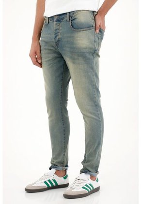 Tennis Jean Azul Super Skinny Para Hombre