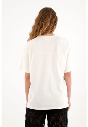 Tennis Camiseta Estampada Oversize En 100% Algodón Para Mujer