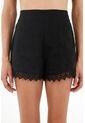 Tennis Bermuda Negra Con Detalles De Encaje Para Mujer de Tennis