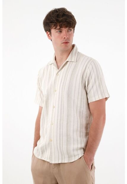 Tennis Camisa Manga Corta Crudo Para Hombre