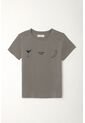 Tennis Camiseta Básica Estampada Gris Para Mujer de Tennis