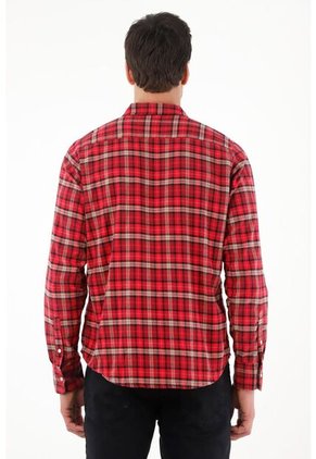 Tennis Camisa Tipo Leñadora Roja Para Hombre