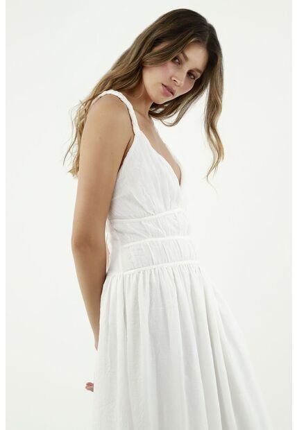 Dafiti Camiseta Blanca Con Escote Vestido Blanco Vestidos Para