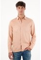 Camisa Manga Larga Rosada Con Teñido Overdye Para Hombre de Tennis