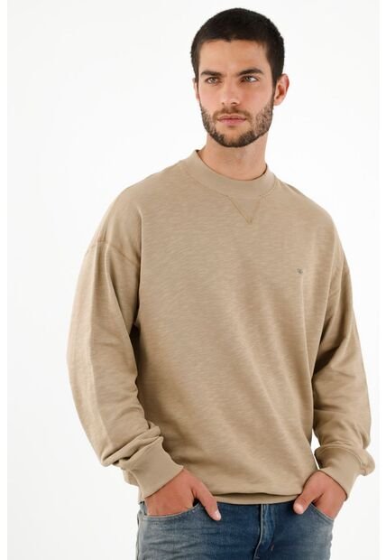 Buzo En Burda Liviana Café Para Hombre