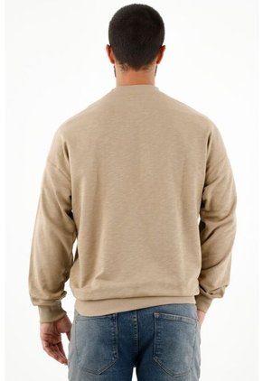 Buzo En Burda Liviana Café Para Hombre