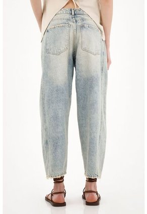 Tennis Jean Horseshoe Tiro Bajo Con Jota Asimétrica Azul Para Mujer