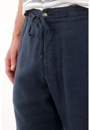 Tennis Pantalón Chino En 100% Lino Azul Para Hombre