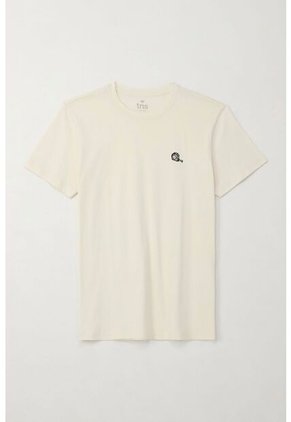 Tennis Camiseta Básica Manga Corta Crudo Para Hombre