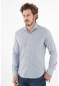 Camisa Con Cuello Francés Azul Para Hombre de Tennis