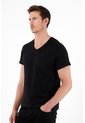Tennis Camiseta Negra Cuello En V Para Hombre de Tennis