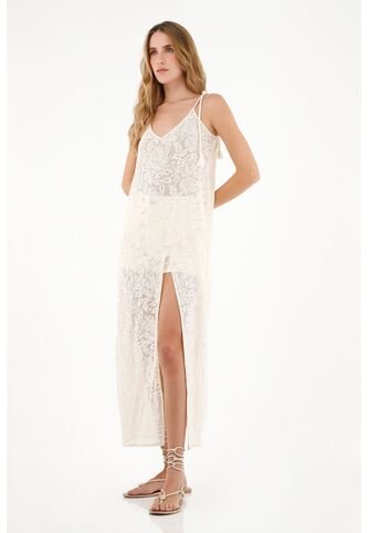 Kimono Crudo Con Transparencia Para Mujer Tennis