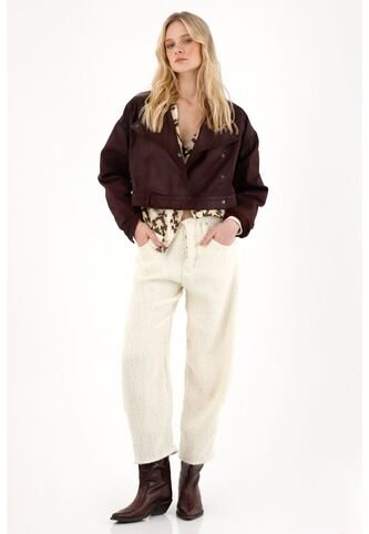 Tennis Jean Horseshoe Con Detalles Desflecados Crudo Para Mujer Tennis