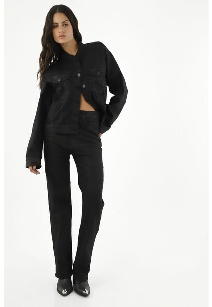 Chaqueta Oversize Negra Para Mujer